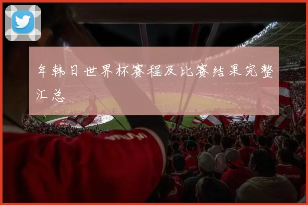 年韩日世界杯赛程及比赛结果完整汇总