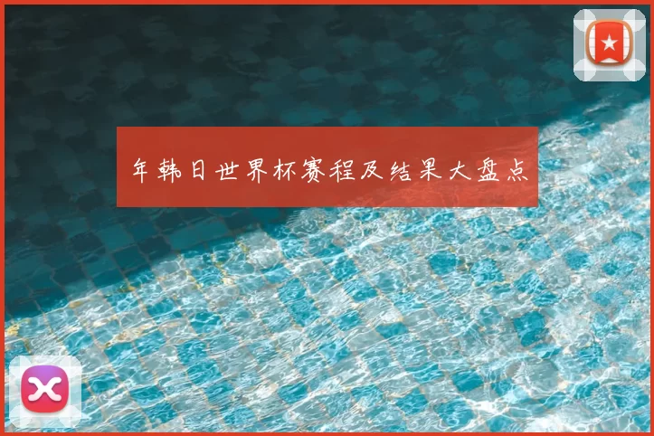 年韩日世界杯赛程及结果大盘点